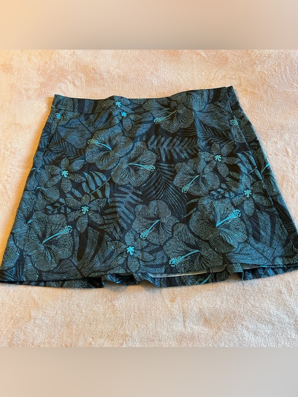 Rip Skirt Hawaii wrap around skirt blue Maui Moonlight print size XL beachwear